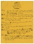 Moe Howard's Handwritten & Signed Comedy Sketch for an Episode of ''The New Three Stooges'' -- Manuscript Spans Over 10 Pages